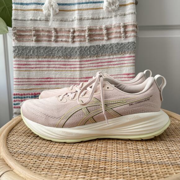 ASICS Gel-Cumulus 27 Mineral Beige Yellow Road Running Sneakers Women’s 11 - Picture 4 of 8